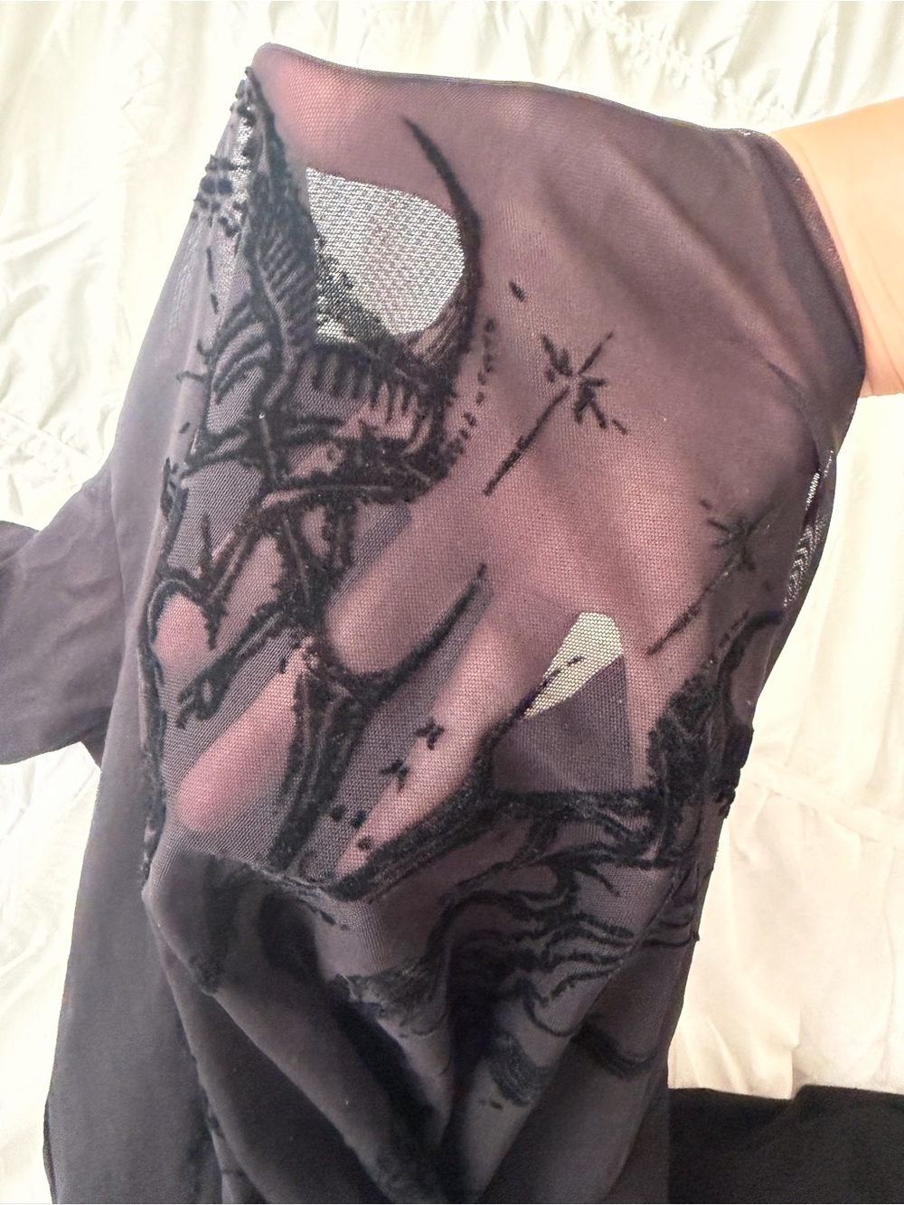 Jaded London Black Wings Mesh Dress size 8 - Picture 3 of 4